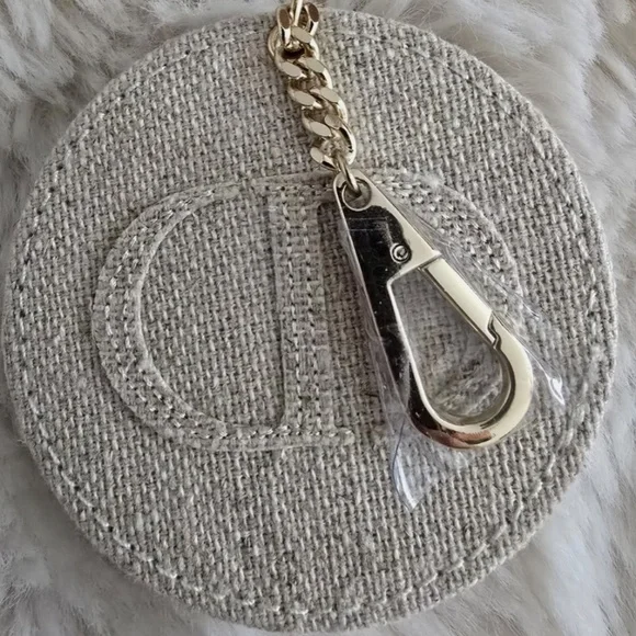 Dior Women's Mini Round Beige Double Mirror Keychain or Bag Charm Luxury NEW - Picture 6 of 8